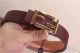 AAA Replica Cheap Fendi Brown Leather Belt - Gold Double F Buckle (2)_th.jpg